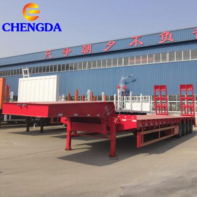Chengda Pesado 4 Ejes 80 Toneladas Lowboy Trailers